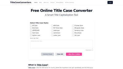 Title Case Converter - AI tool for Content Creation