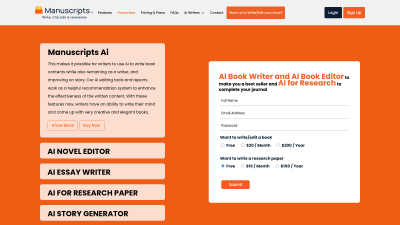 Manuscripts AI - AI tool for Blogging & Publishing