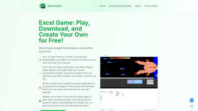 Excel Game - AI tool for Lifestyle & Entertainment
