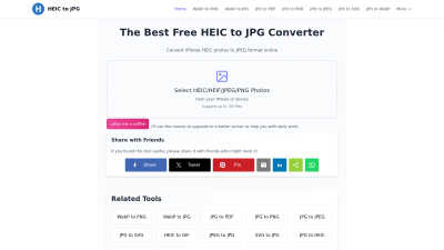 Heic To Jpg - AI tool for Photography