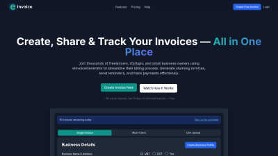 eInvoice Generator - AI tool for Business & Finance