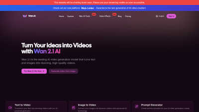 Wan AI - AI tool for Content Creation