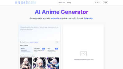 AnimeGen - Anime Image Generator - AI tool for Generative Art