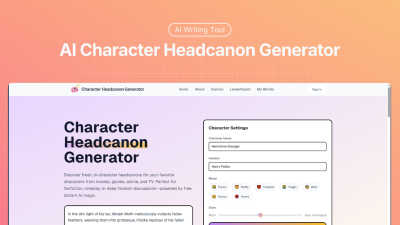 AI Character Headcanon Generator - aiheadcanon.com - AI tool for Social Media