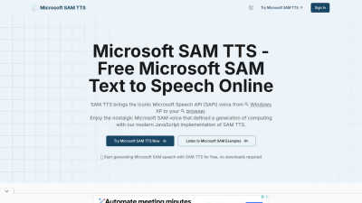 SAM TTS - AI tool for Accessibility