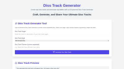 Diss Track Generator - AI tool for Content Creation