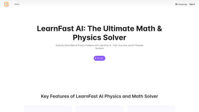 LearnFast AI: Free AI Physics Solver - AI tool for Education & Learning