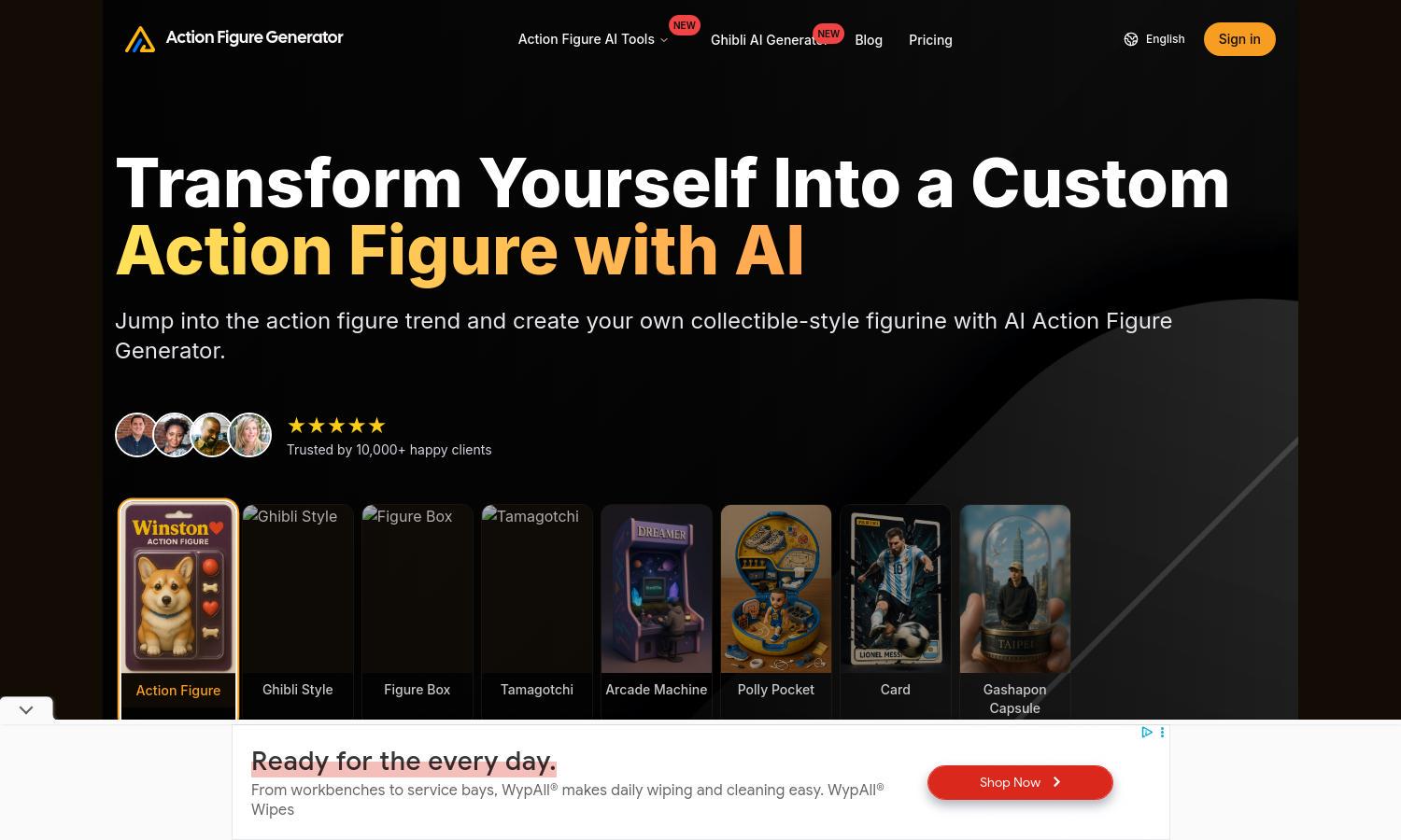 Action Figure Generator Website