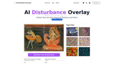 AI Disturbance Overlay - AI tool for Generative Art