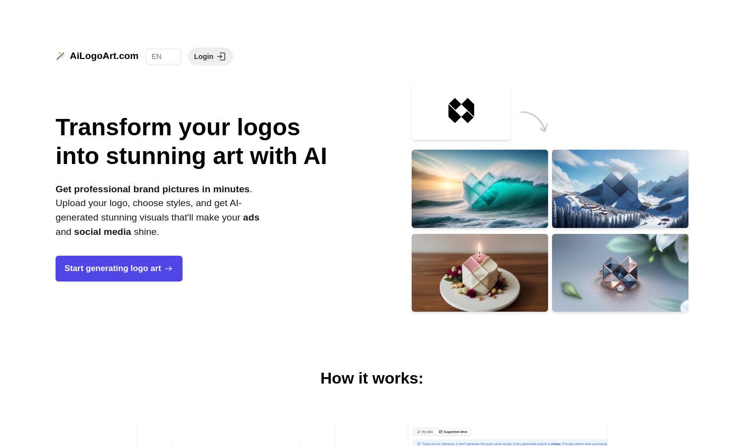 AI Logo Art Website