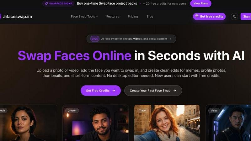 AI Face Swap application interface and features