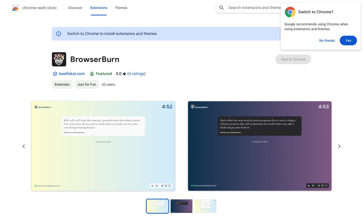 BrowserBurn Website