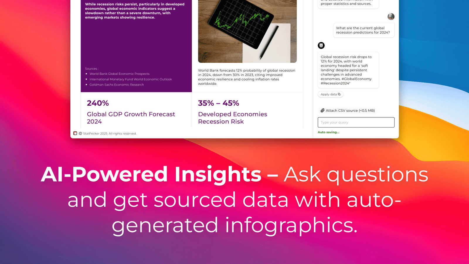 StatPecker application interface and features