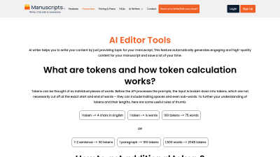 Manuscripts.ai - AI tool for Blogging & Publishing