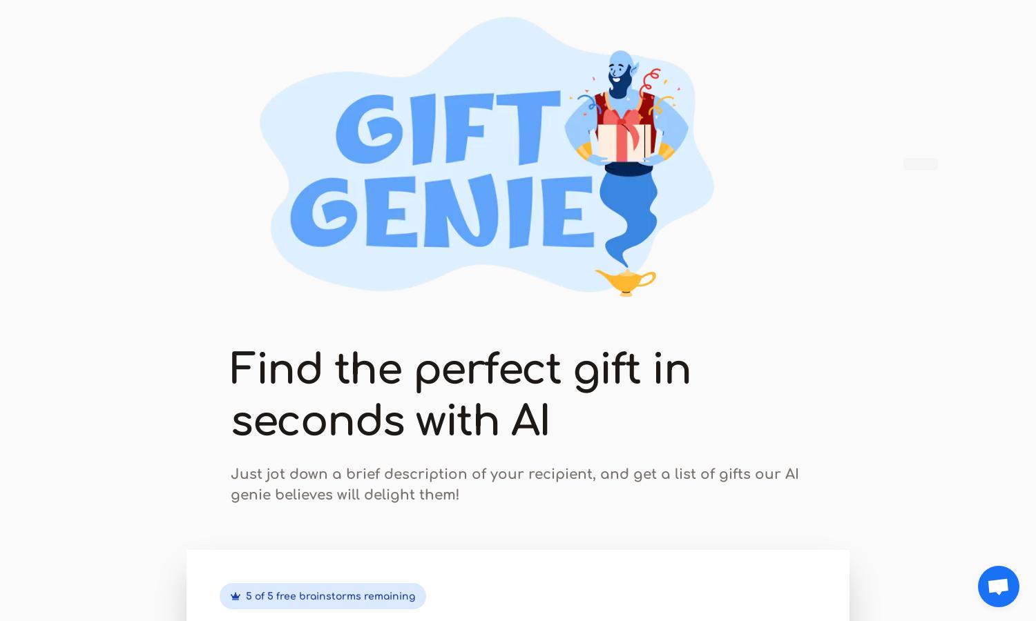 Gift Genie AI Website