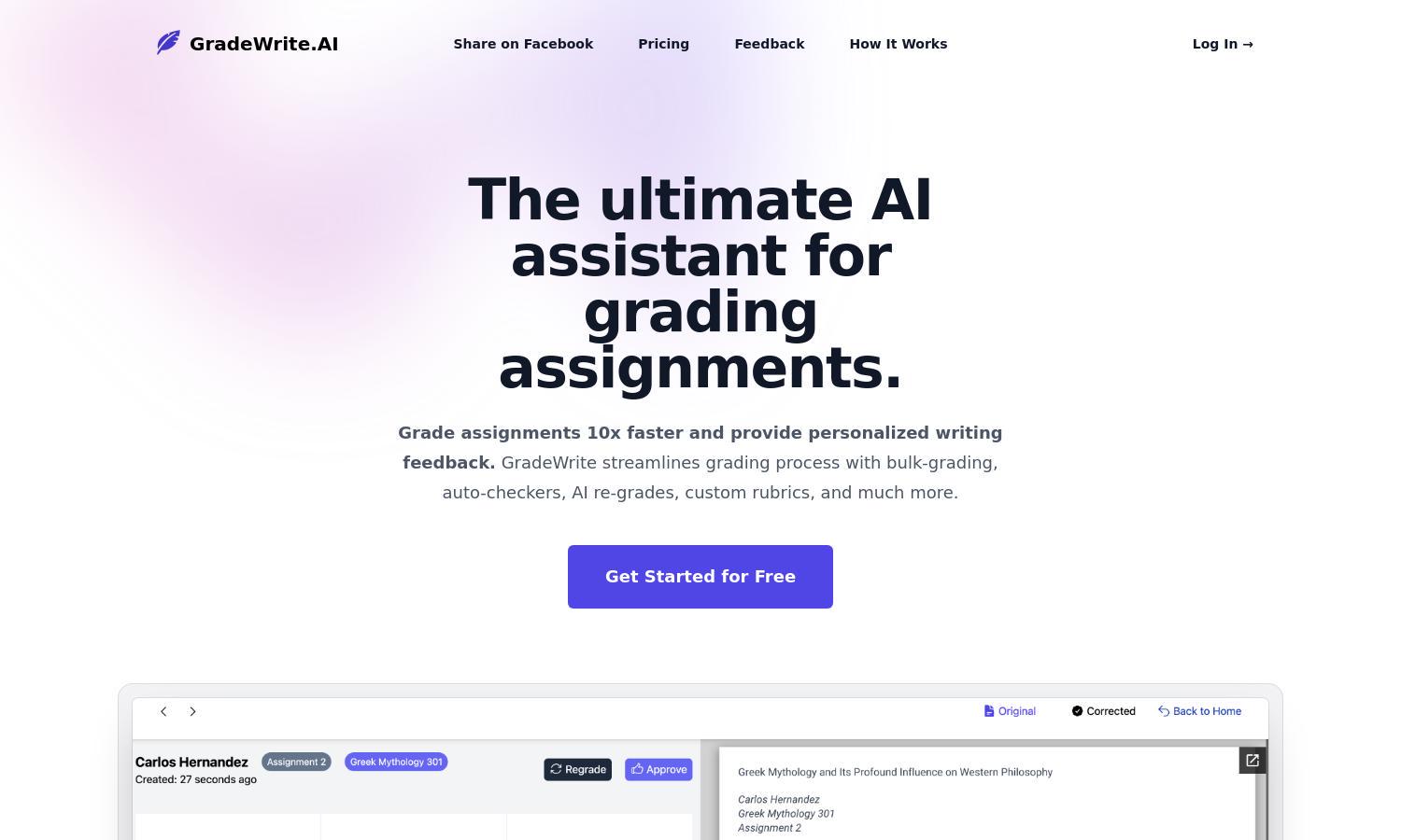 GradeWrite Website