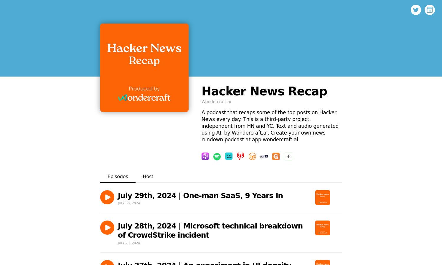 Hacker News Recap Website