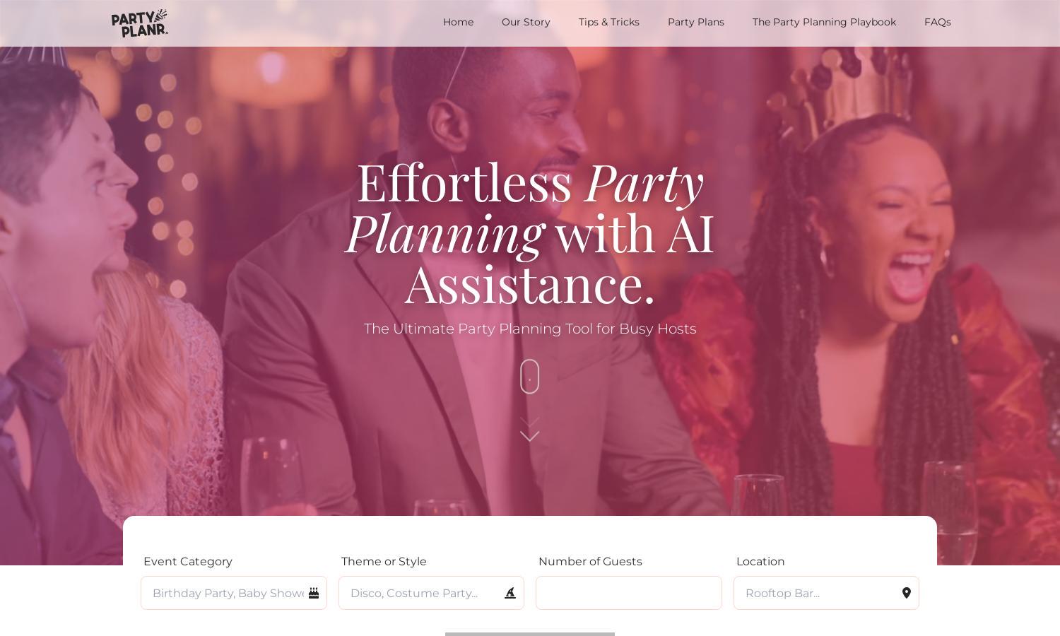 PartyPlanner Website