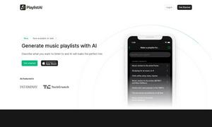 PlaylistAI Website