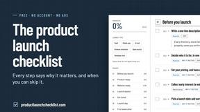 Product Launch Checklist - product for Productivity & Management
