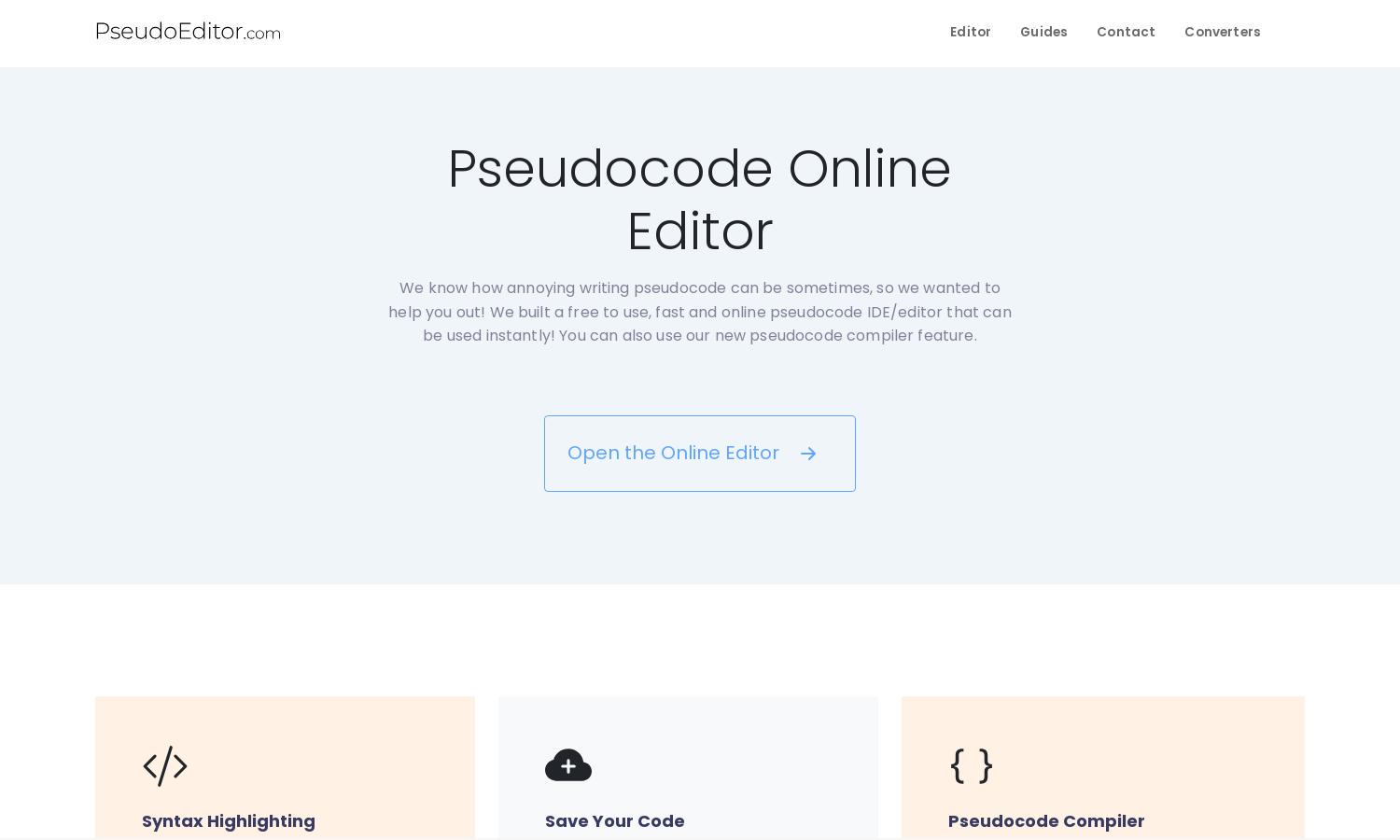 PseudoEditor Website