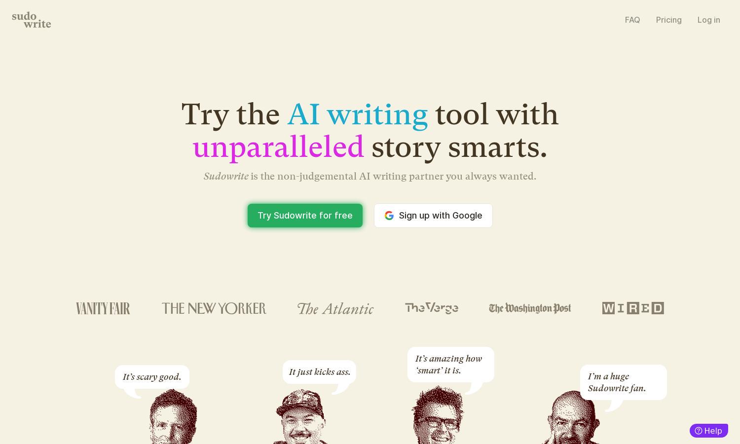 Sudowrite Website