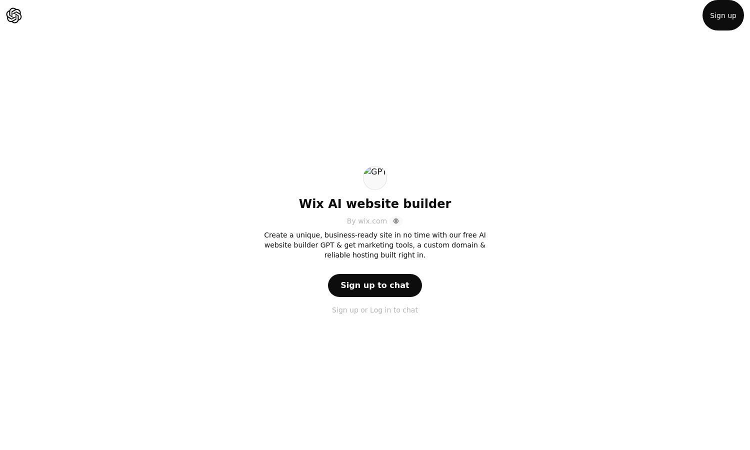 Wix AI Website Builder Website