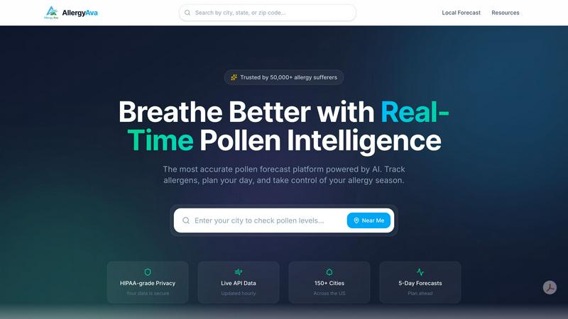 AllergyAva application interface and features