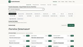 Cursive Text Generator - product for Design Tools